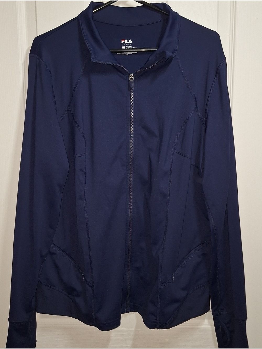 Fila Women's Navy Athletic Zip Up Jacket XXL